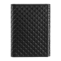 Leather: Diamond, Color: Monarch Black, Closed