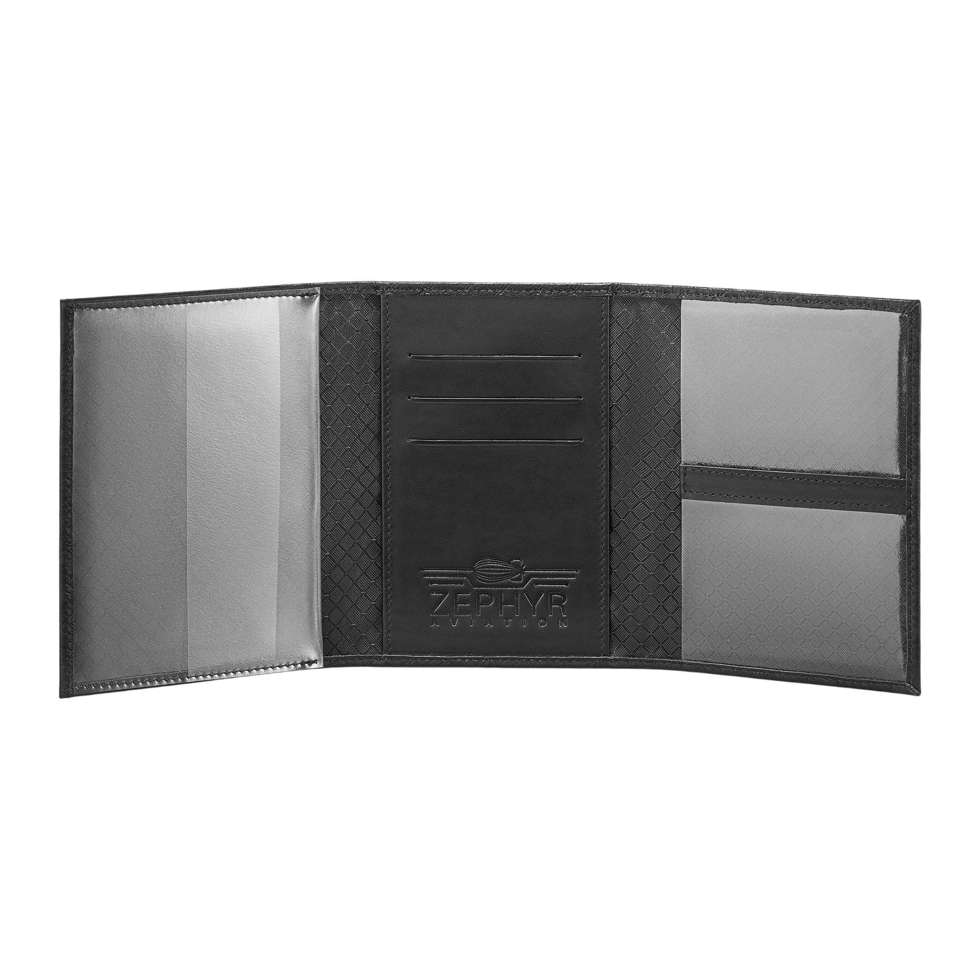Leather: Diamond, Color: Monarch Black, Open