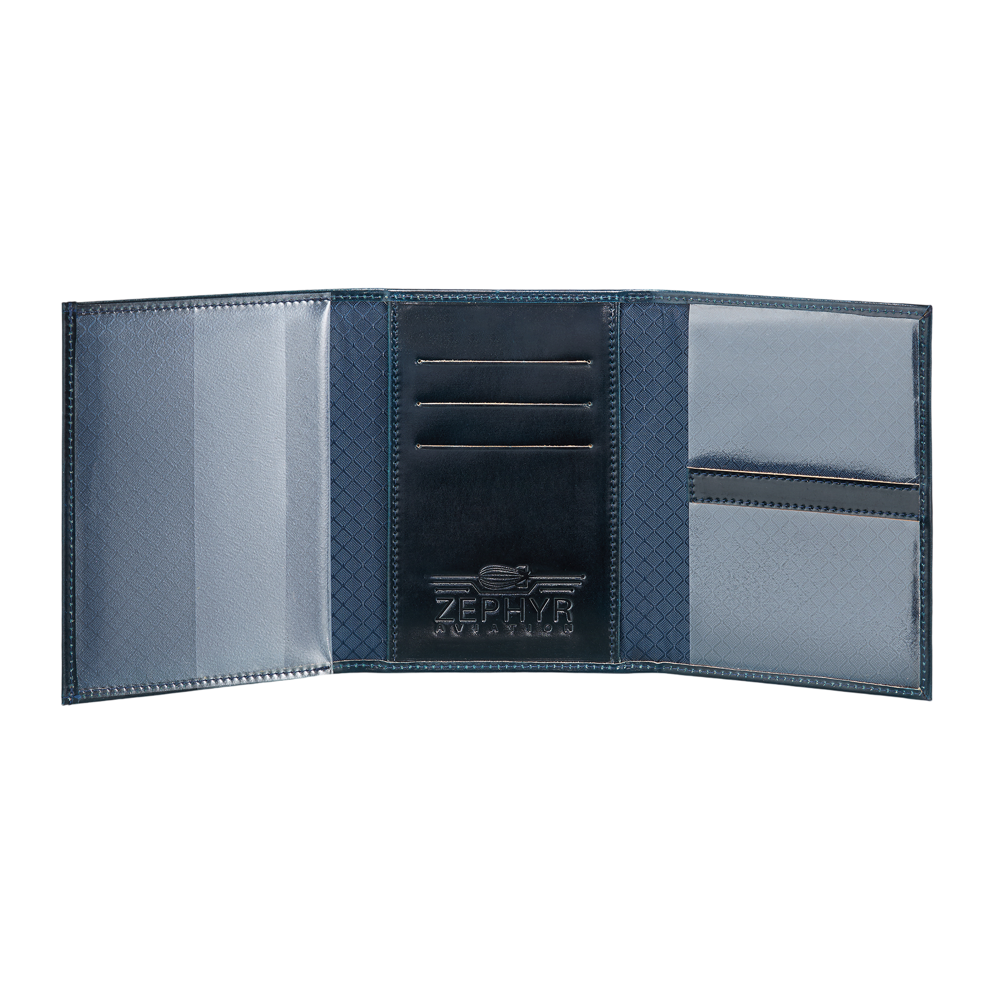 Leather: Shell Cordovan, Color: Heritage Sapphire, Open