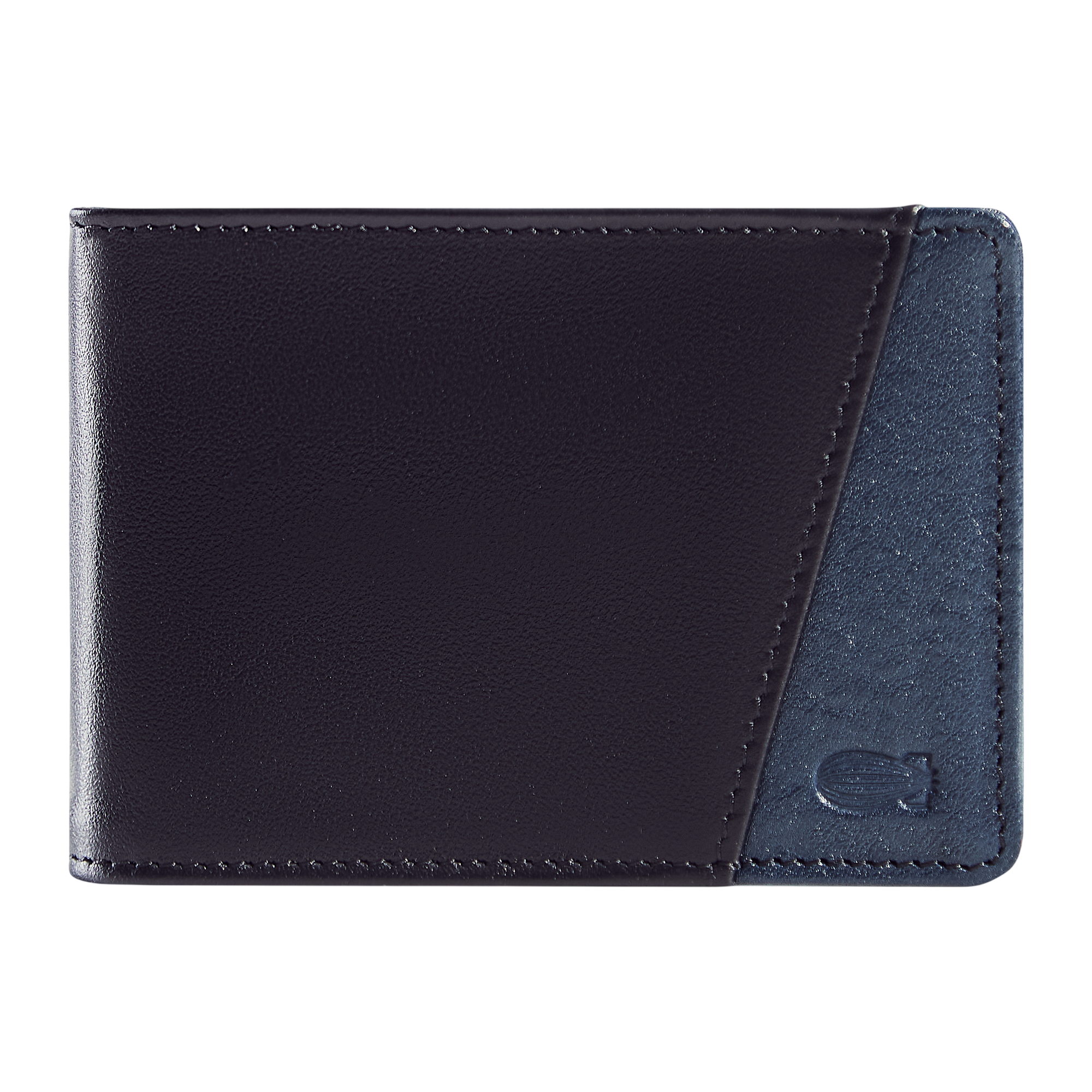 Leather: Meridian, Color: Black / Navy Blue, Closed