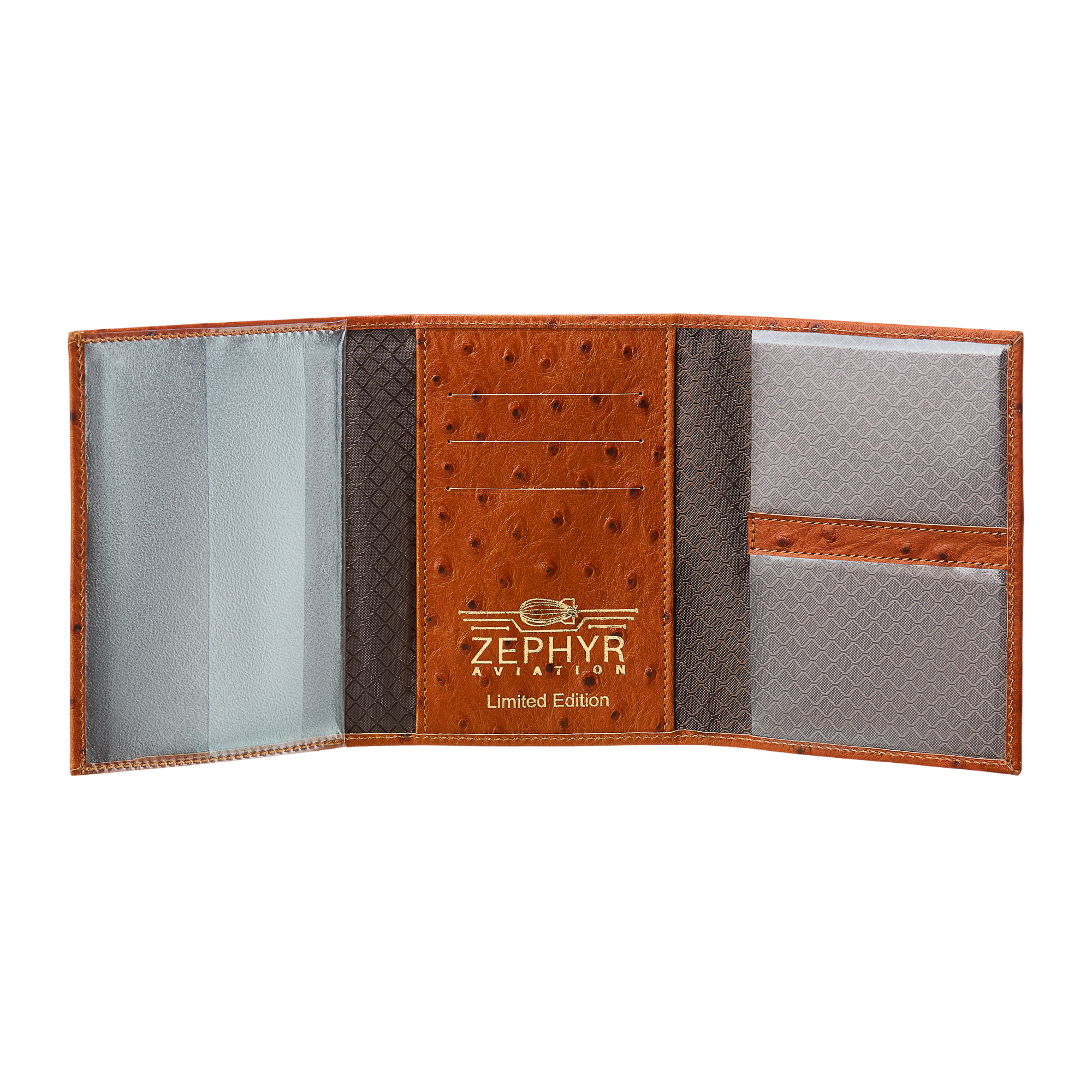 Leather: Limited Edition, Color: Ostrich Light Brown, Open